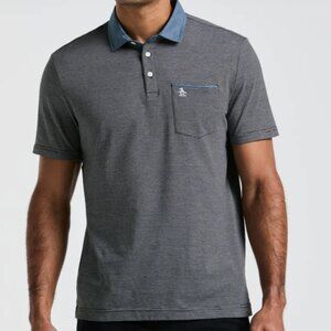 Penguin Chambray Striple Polo Small